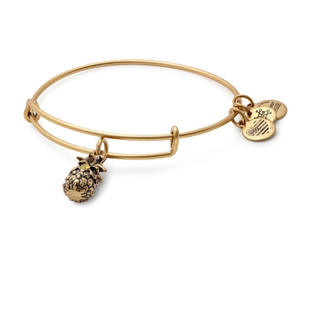Alex and Ani pineapple adjustable bangle